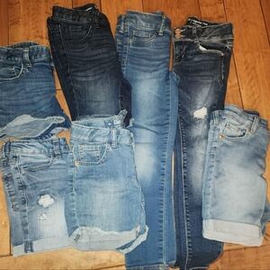 Girls used jeans bundle size 8